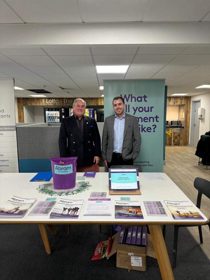 Ken and James Abram - Abram Partnership Independent Financial Advisers IFA Cardiff at Finance, Audit & Tax Employer Meet & Greet at Cardiff University