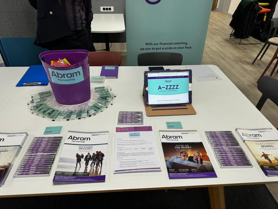 Abram Partnership IFA Cardiff at Finance, Audit & Tax Employer Meet & Greet at Cardiff University