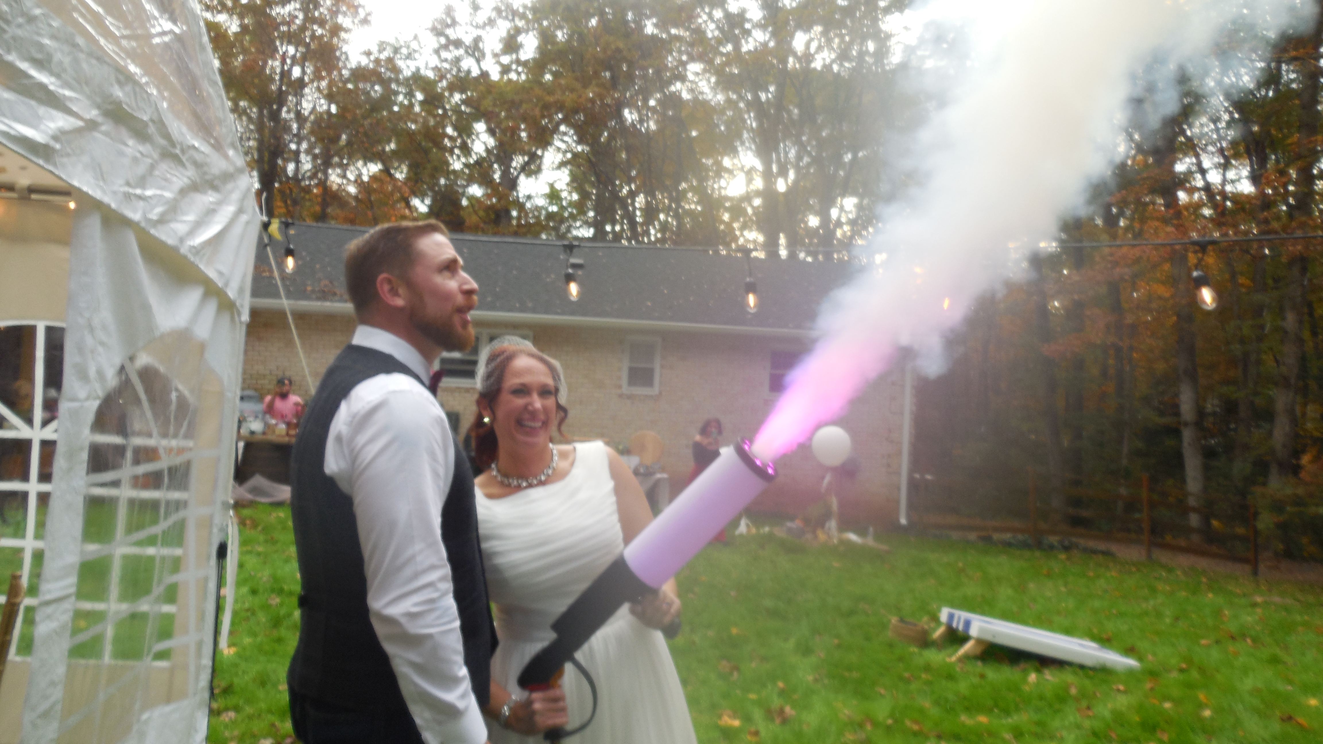 The Halls had a blast at their reception!