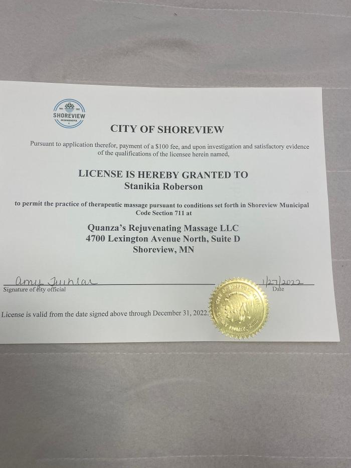 Quanza's Rejuvenating Massage LLC - Saint Paul, MN