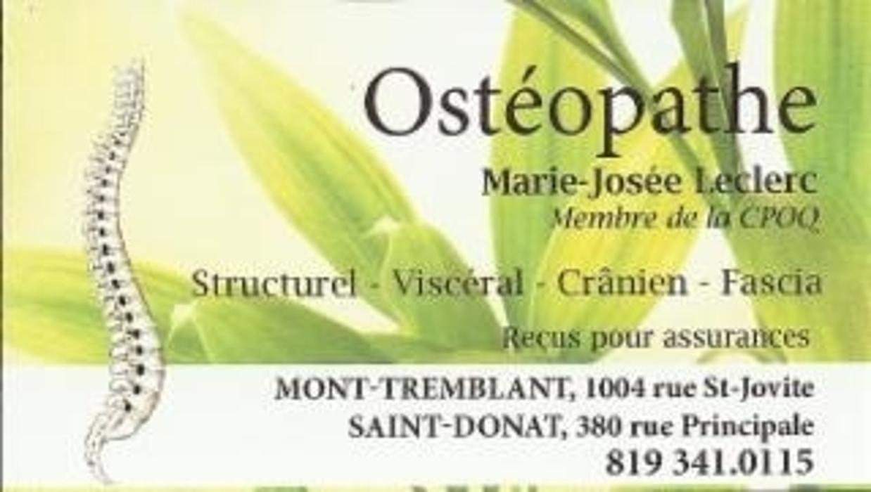Ostéopathie Marie-Josée Leclerc