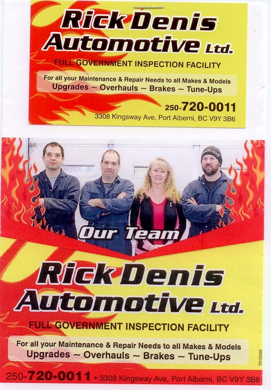 NAPA AUTOPRO - Rick Denis Automotive Ltd. Port Alberni (250)720-0011