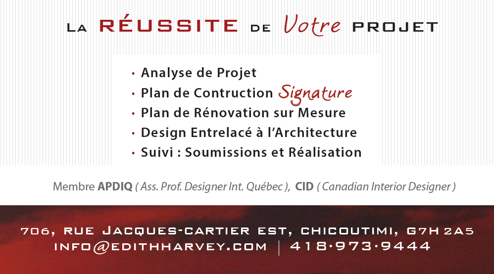 Edith Harvey Designer - Chicoutimi, QC G7H 2A5 - (418)973-9444 | ShowMeLocal.com