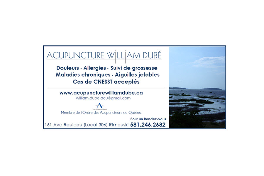 Acupuncture William Dubé - Rimouski, QC G5L 5T3 - (581)246-2682 | ShowMeLocal.com