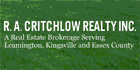 Critchlow R. A. Realty Inc Leamington (519)326-6154