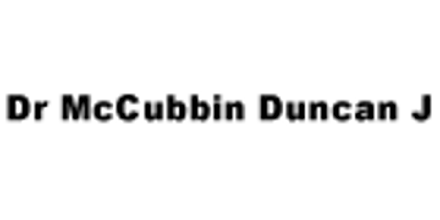 Dr Duncan J McCubbin