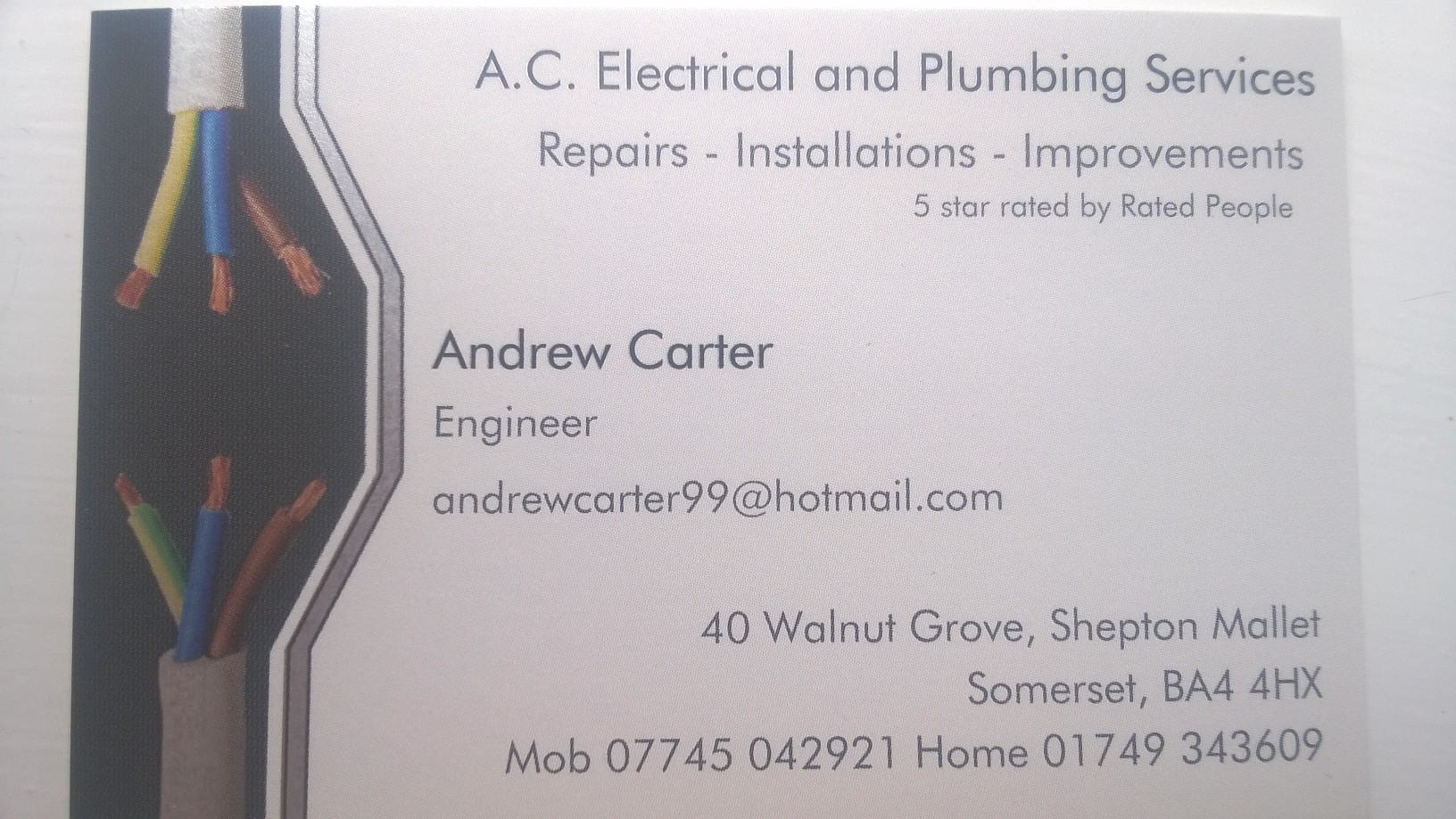 AC Electrical and Plumbing Services Shepton Mallet 01749 343609