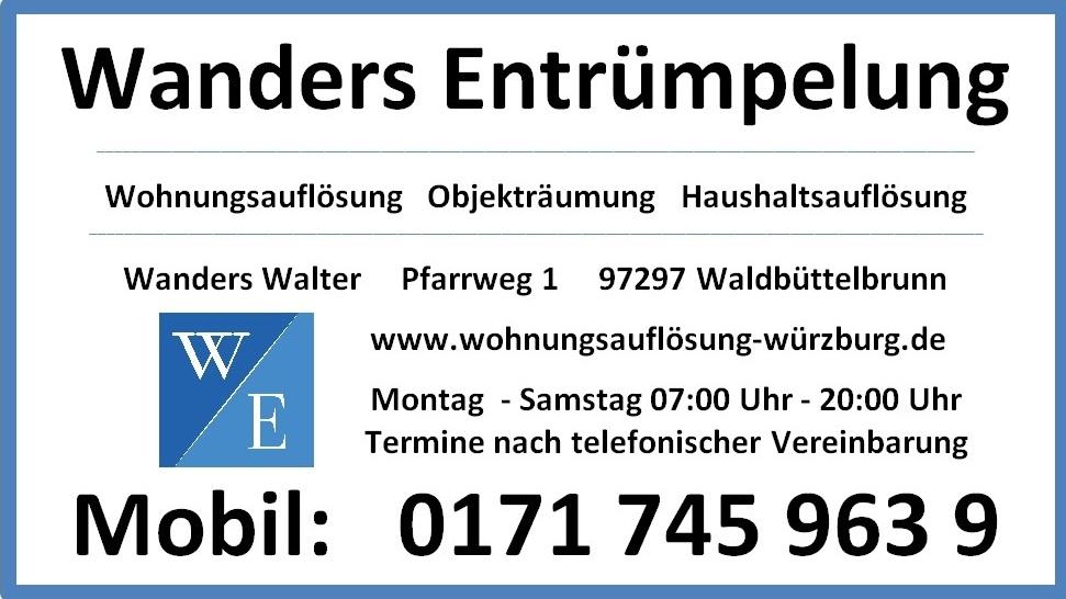 Wanders Entrümpelung, Pfarrweg in Waldbüttelbrunn