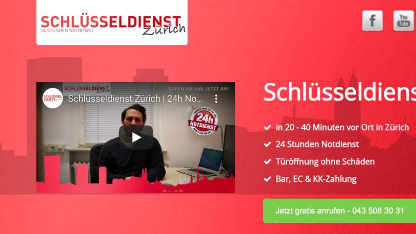 Schlüsseldienst Zürich - Schlosserei Service, Eugen-Huber-Strasse in Zürich