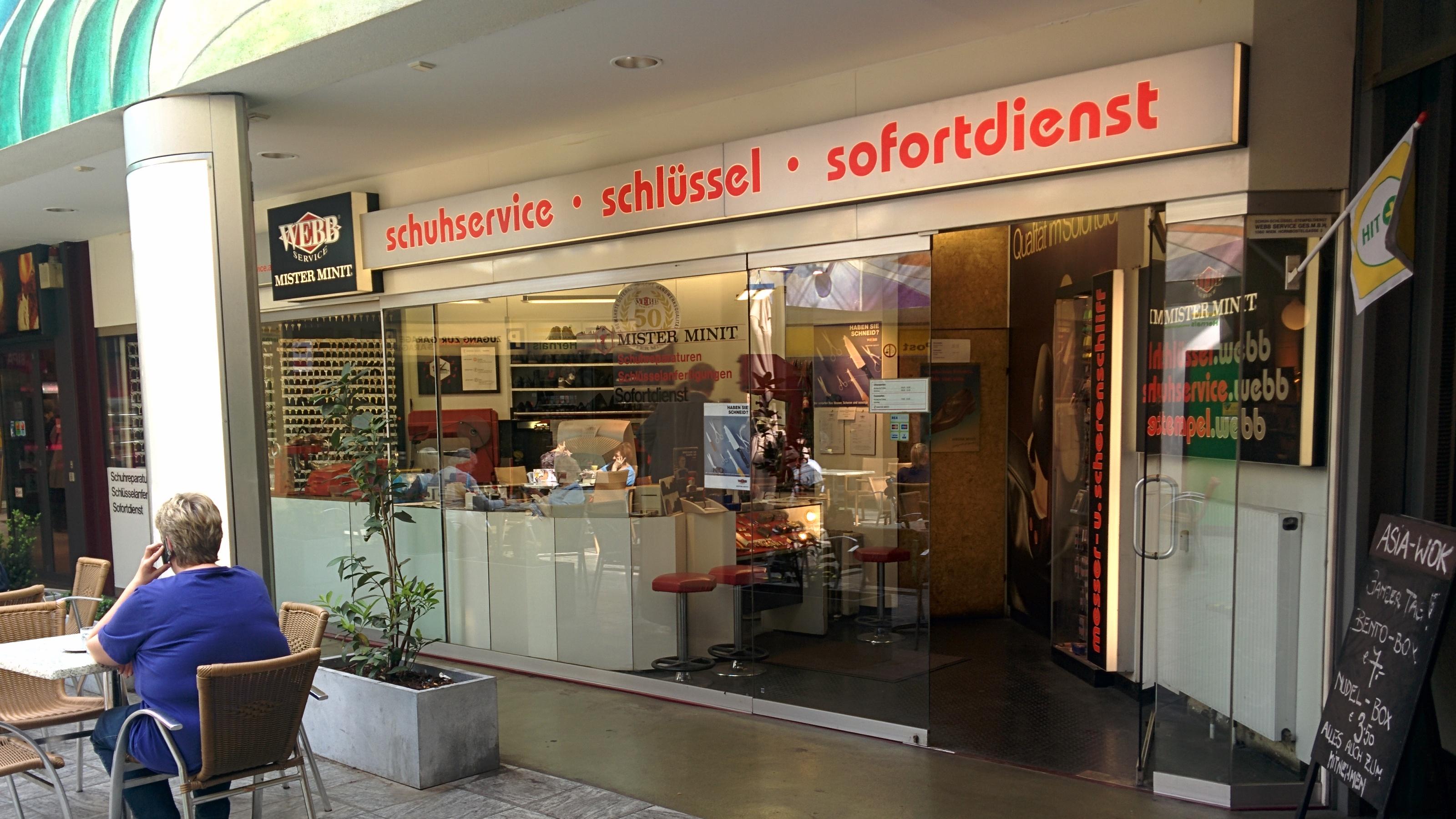 MISTER MINIT - Schlüssel & Schuhreparatur, Elterleinplatz in Wien