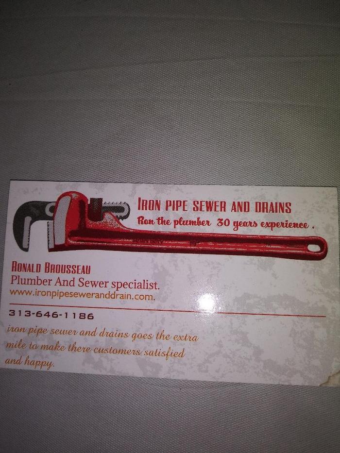 Iron Pipe Plumbing and Drains, PLC Image