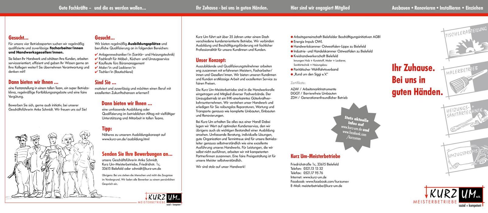 Kurz Um-Meisterbetriebe, Friedrichstraße in Bielefeld