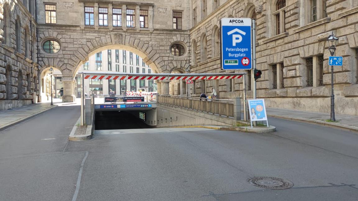 Tiefgarage Petersbogen APCOA, Lotterstraße in Leipzig