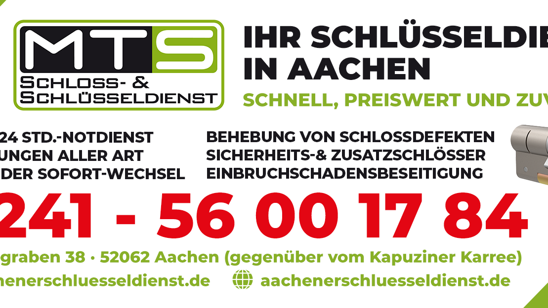 MTS Schlüsseldienst, Kapuzinergraben in Aachen