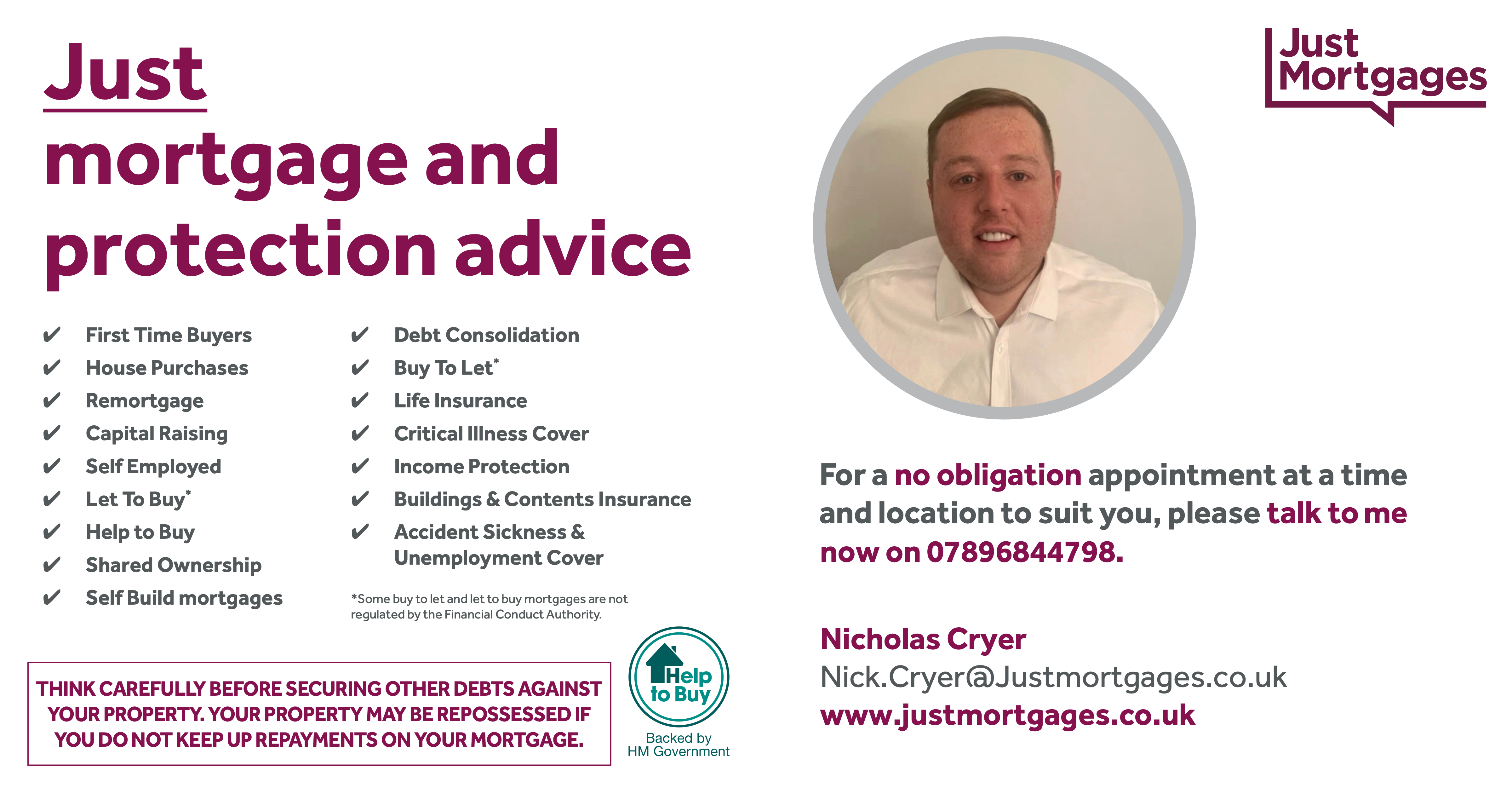 Nicholas Cryer Just Mortgages Bradford 07896 844798