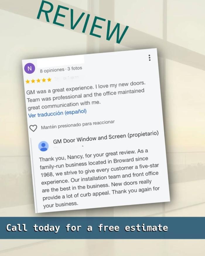 GM Door Window and Screen - Fort Lauderdale, FL