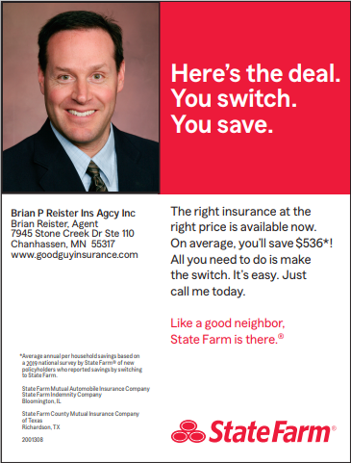 Brian Reister - State Farm Insurance Agent - Chanhassen, MN
