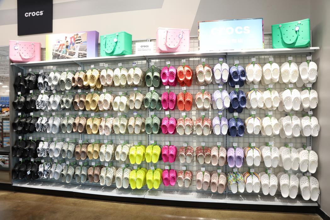 Shot of Popular Brand Section (I.e. Croc Shoe Wall)