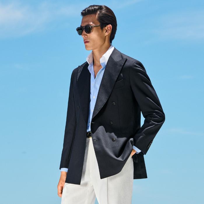 Precision-tailored blazers in timeless colors enhance every part of a man&rsquo;s wardrobe.