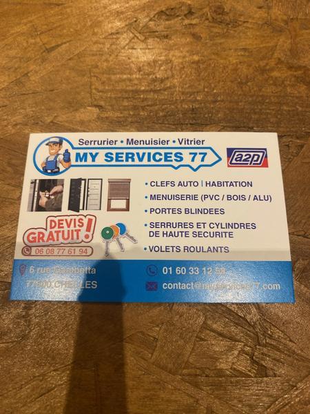 My Services 77 dépannage de serrurerie, serrurier