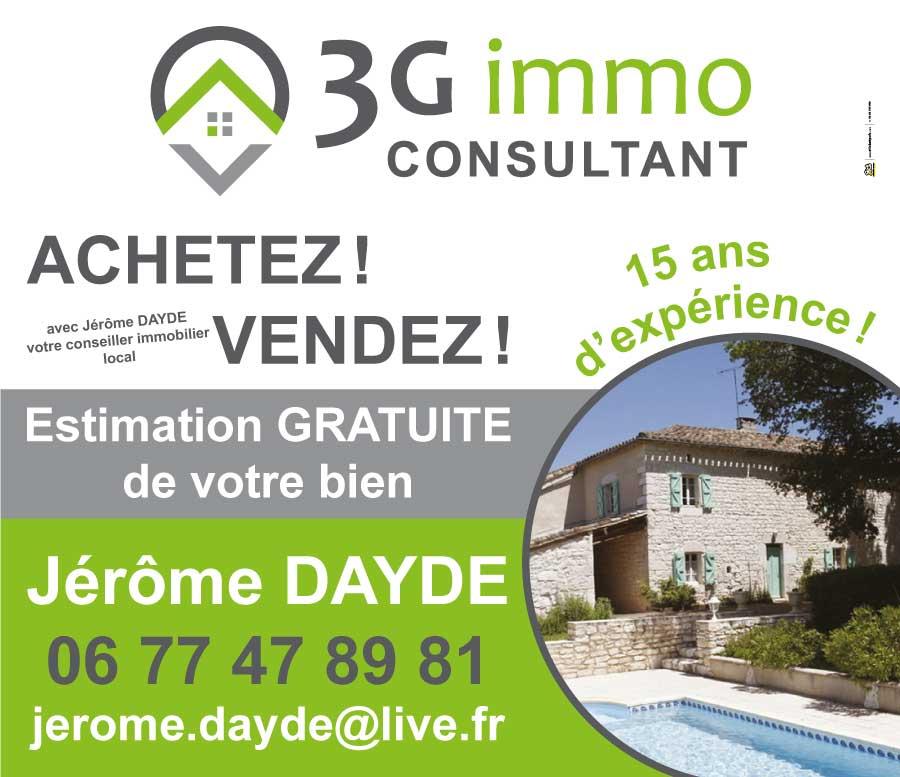 Daydé Jérôme 3G Immo Consultant Mandataire Indépendant agence immobilière