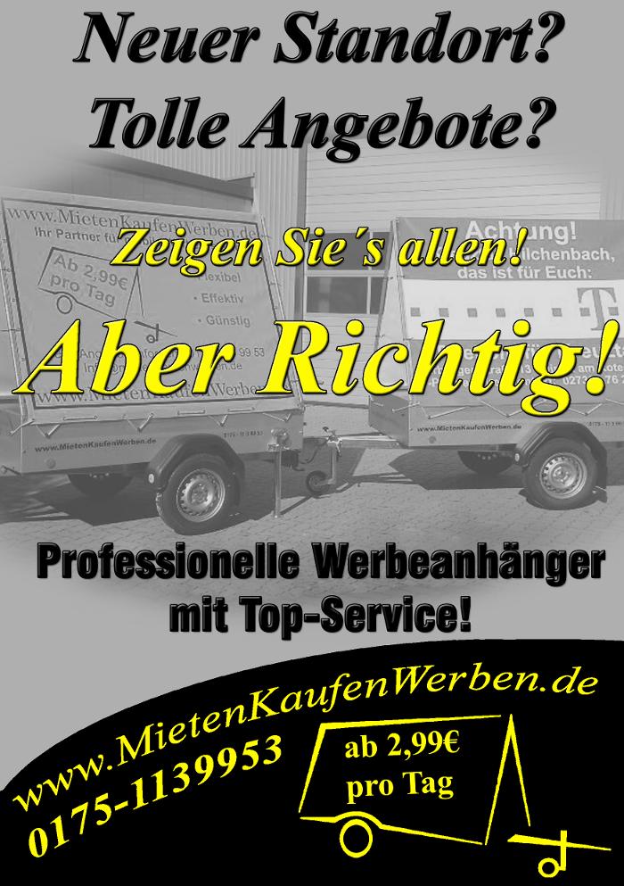 MKW - Das mobile Werbesystem!, Sängerstraße in Mudersbach