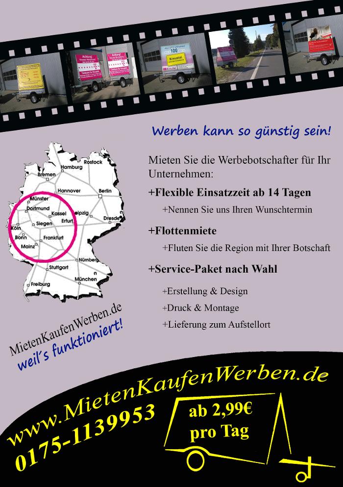 MKW - Das mobile Werbesystem!, Sängerstraße in Mudersbach