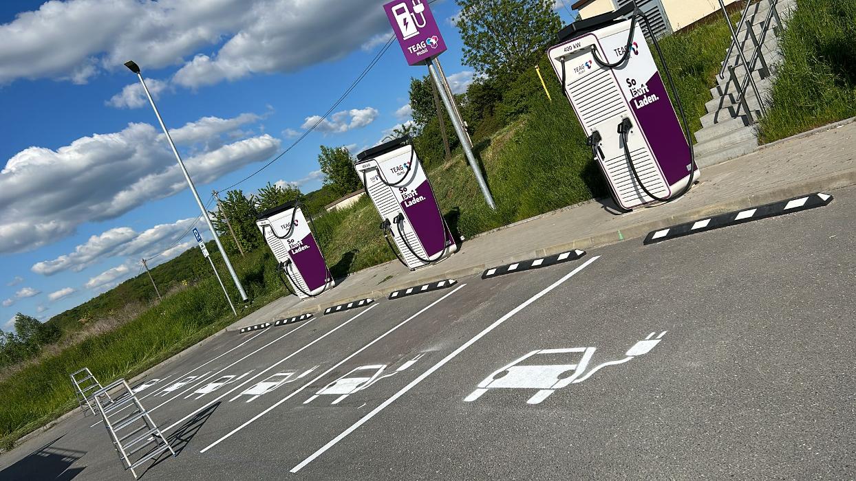 TEAG Mobil-Ladestation, Auf der Schanze in Magdala