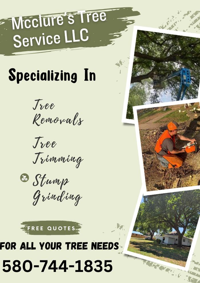 McClure's Tree Service LLC - Cleo Springs, OK