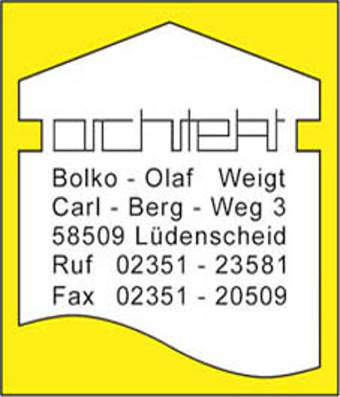 Dipl.Ing.Architekt Bolko-Olaf Weigt