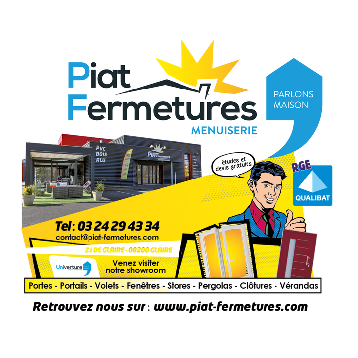 Piat Fermetures fenêtre, chassis vitré