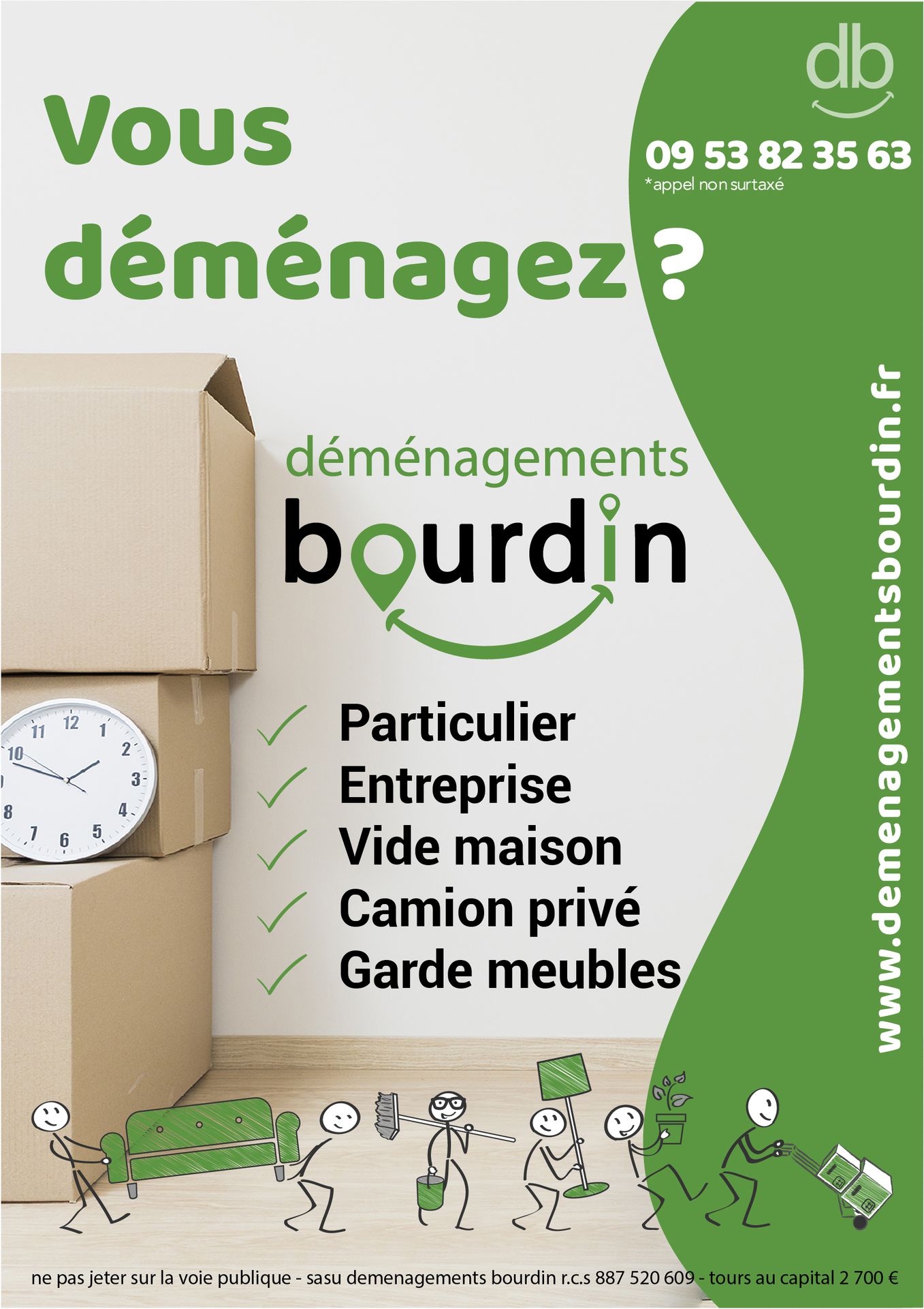 Déménagements Bourdin Conditionnement, manutention, stockage
