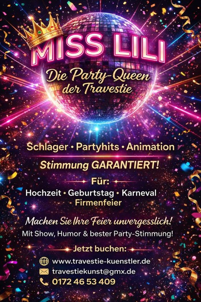 Travestiekunst Miss-Lili Die Party Queen in Dortmund