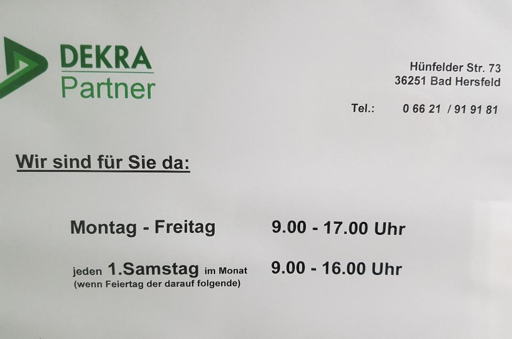 DEKRA Partner Knut Schilling, Hünfelder Straße in Bad Hersfeld