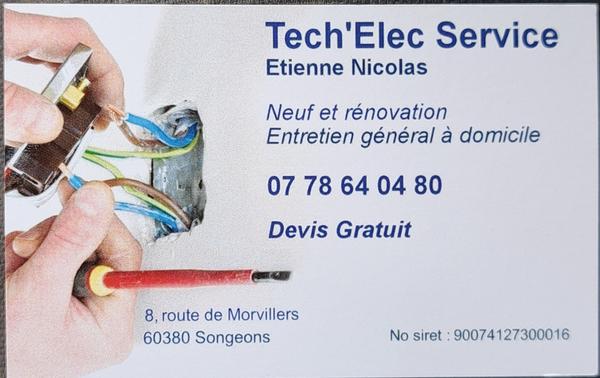 Tech'Elec Service électricité (production, distribution, fournitures)
