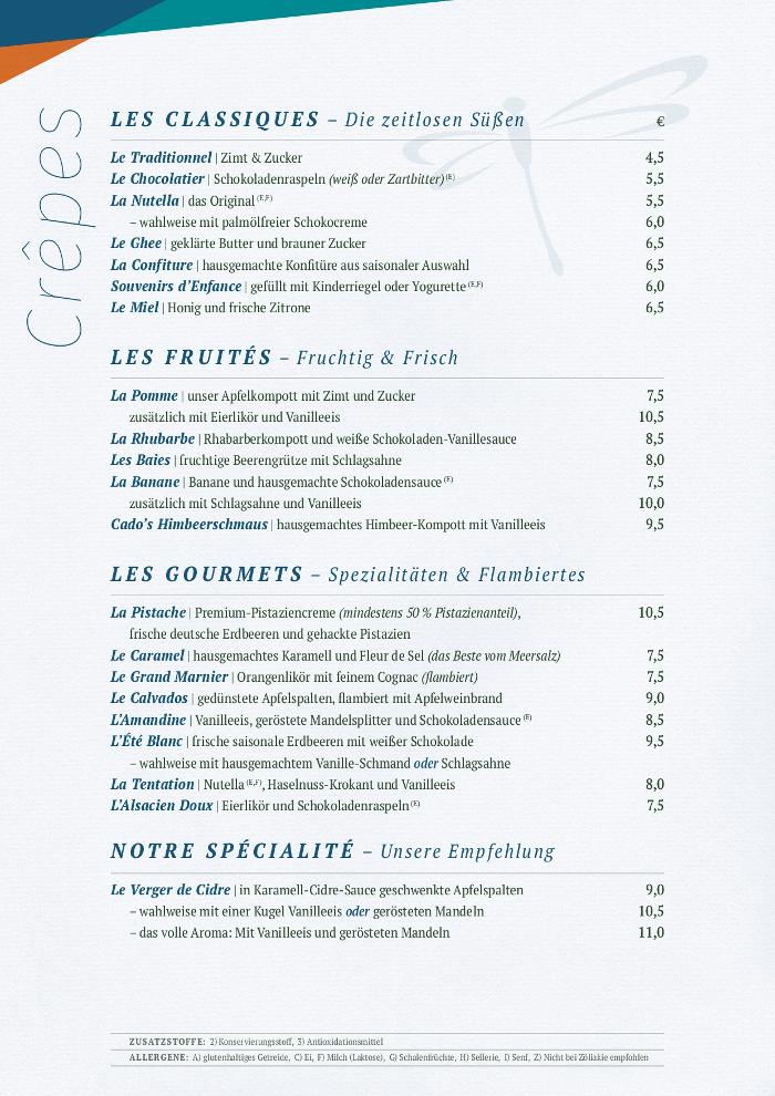 Cados Cafe & Creperie, Oberhalb d. Gerberbruches in Rostock