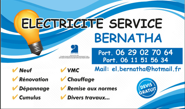 Electricité Service Bernatha SARL électricité (production, distribution, fournitures)