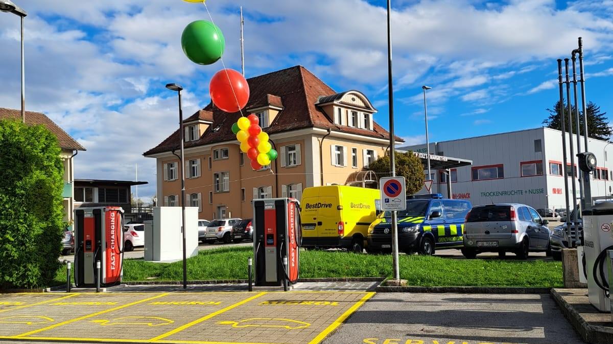 Migrol Charging Station, Grenzstrasse in St. Margrethen