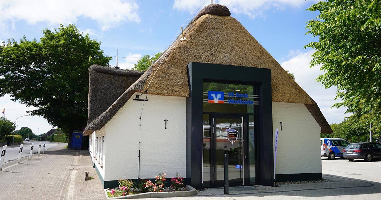 VR VideoService Filiale Hattstedt, VR Bank Schleswig-Holstein Mitte eG, Niederlassung VR Bank Westküste, Wobbenbüller Chaussee in Hattstedt