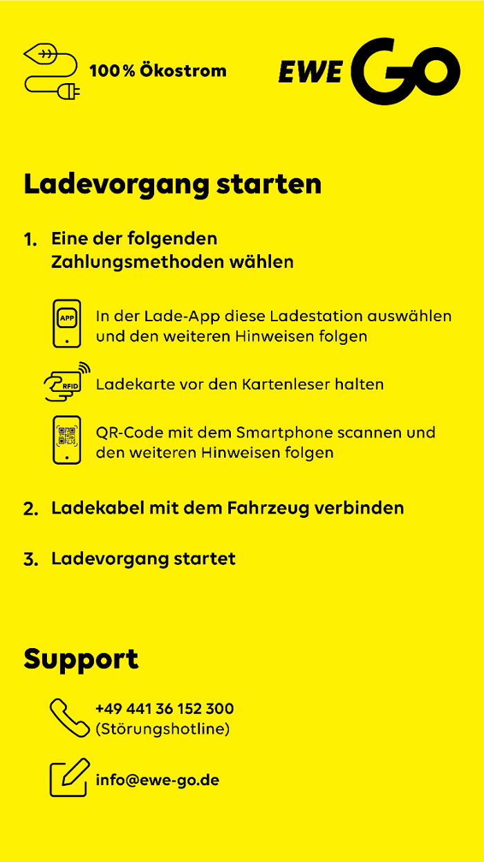 EWE Go Ladestation, Wunsiedler Straße in Hof