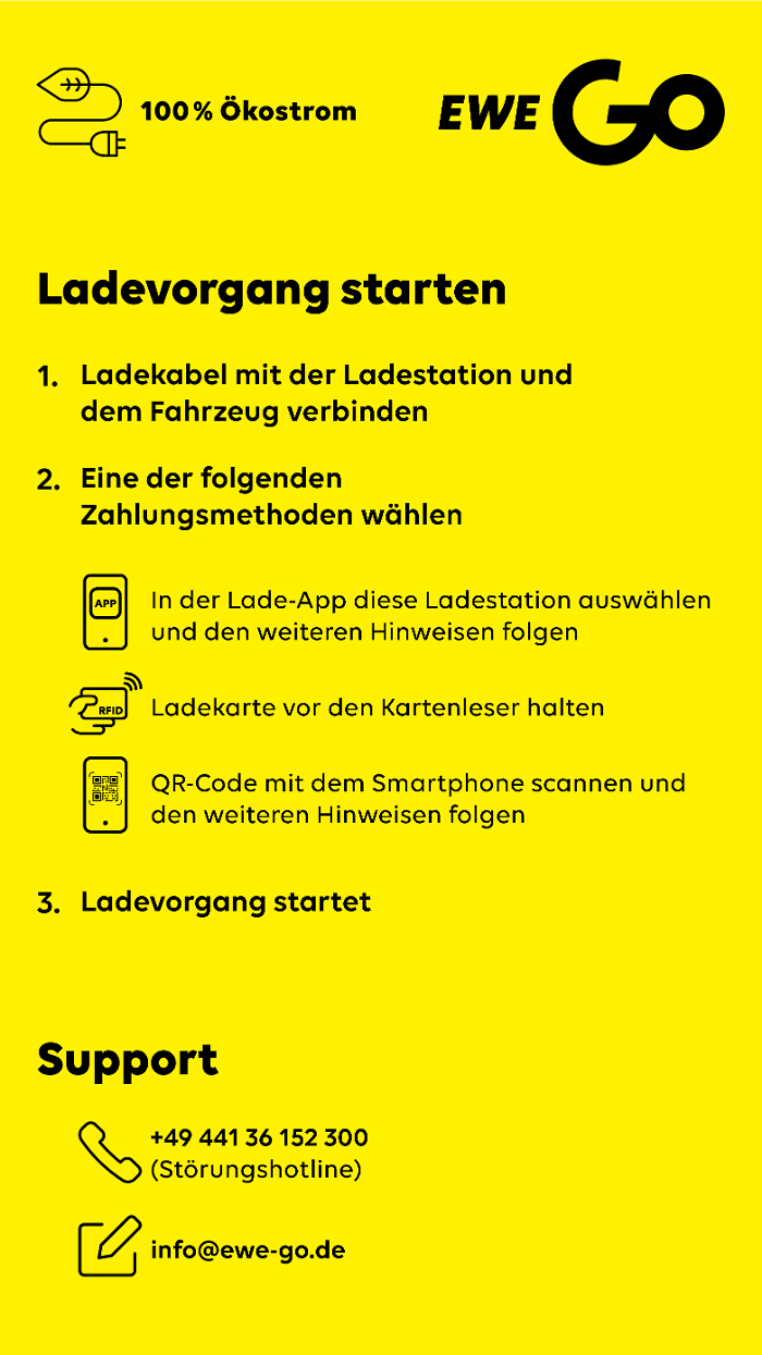 EWE Go Ladestation, In der Langen Straße in Wurster Nordseeküste