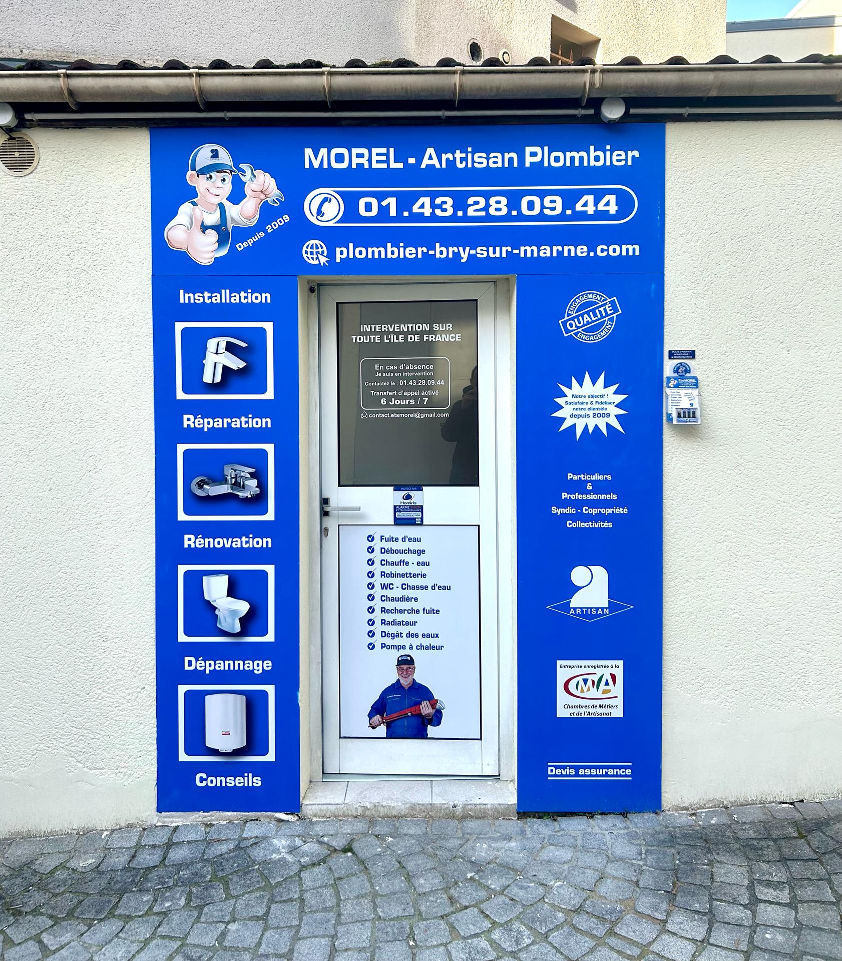 Plombier Morel Artisan Bry-Sur-Marne 94 plombier