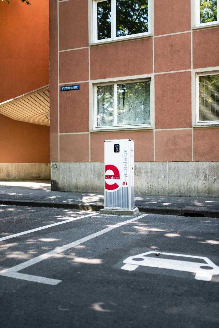 WVV Energie E-Ladestationen, Virchowstraße in Würzburg