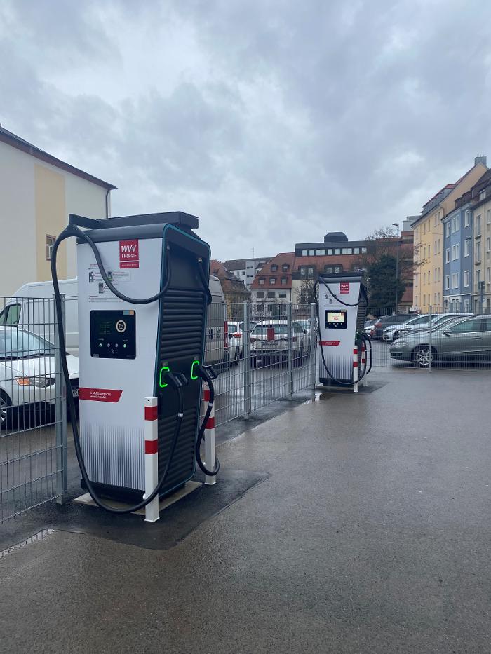 WVV Energie E-Ladestationen, Wallgasse in Würzburg