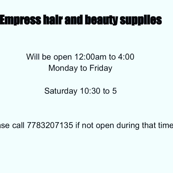 Empress Hair Salon & Beauty Supply - New Westminster, BC V3M 4K5 - (778)320-7135 | ShowMeLocal.com