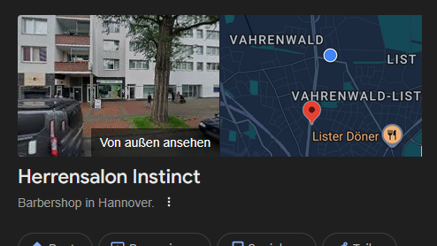 Herrensalon Instinct, Vahrenwalder Straße in Hannover