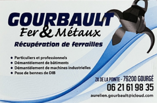 GOURBAULT FER ET METAUX récupération, traitement de déchets divers