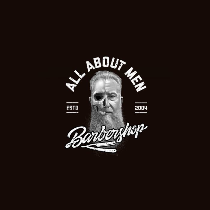 All About Men Barber Shop Logo