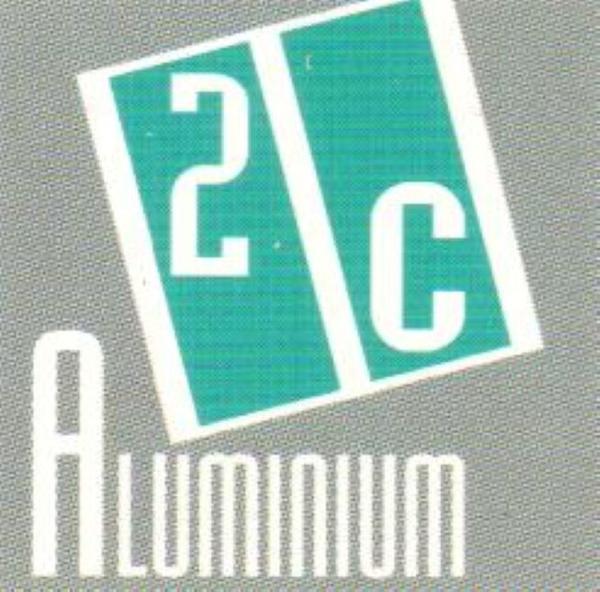 2C Aluminium fenêtre, chassis vitré