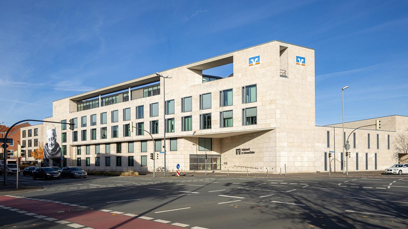 Volksbank in Ostwestfalen eG - Regionalzentrum Gütersloh, Friedrich-Ebert-Straße in Gütersloh